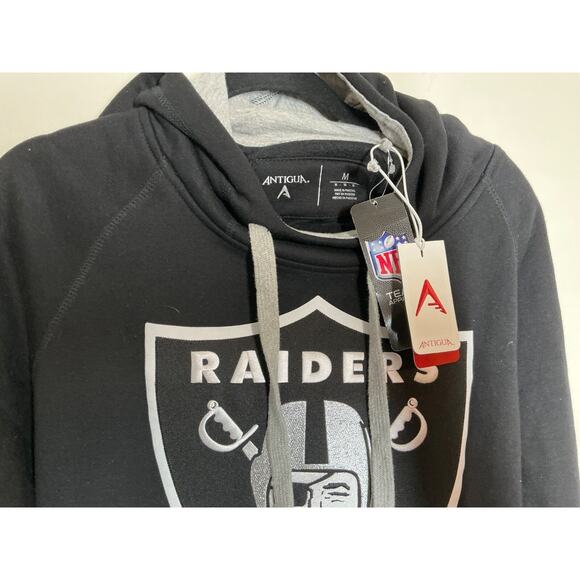 Oakland Raiders HOODY YOUTH/BOYS COTTON LOGO BLACK size M - Picture 4 of 5